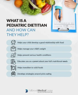 Infographic on the benefits of a pediatric dietitian.