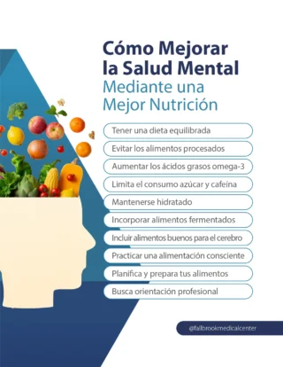 Infografía sobre cómo mejorar la salud mental con una correcta nutrición