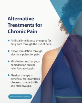 Infographic on alternatives to opioids for chronic pain management.